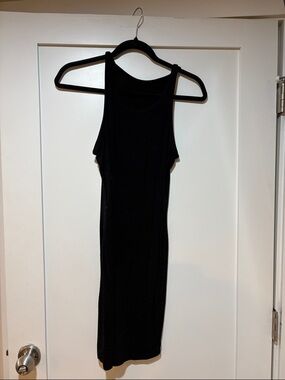 Black Sleeveless Bodycon Midi Dress - Classic Women's Dress